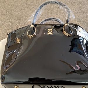 Black patent leather purse / handbag